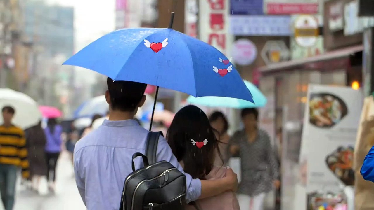 Couple and Rain