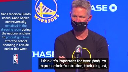 Steve Kerr supports Gabe Kapler's 'peaceful protest'