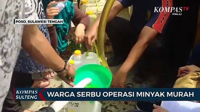 Warga Serbu Operasi Minyak Murah,Pemda Poso Siapkan 18 Ton Minyak Goreng Curah