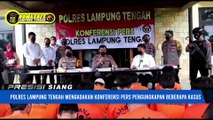 Polres Lampung Tengah Mengadakan Konferesi Pers Pengungkapan Beberapa Kasus