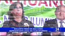 Jorge Muñoz confirma que Dina Boluarte envió oficios firmados como presidenta del Club Apurímac