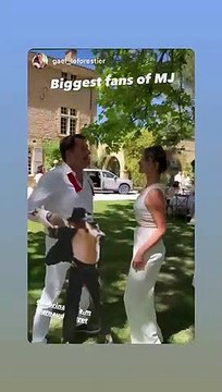 Coulisses du mariage d'Arnaud Ducret et de sa chérie Claire Francisci. Instagram. Le 30 mai 2022.