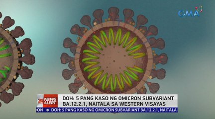 DOH: 5 pang kaso ng Omnicron subvariant BA.12.2.1, naitala sa Western Visayas | 24 Oras News Alert