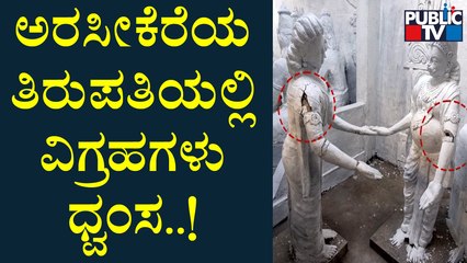 Miscreants Damage Idols At Amaragiri Malekal Tirupati Temple In Arasikere