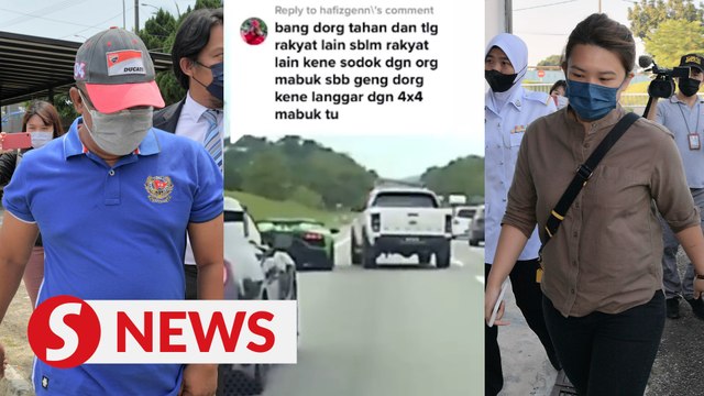 Supercar and pickup truck drivers fined RM2,000 each for highway fracas