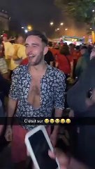 Un supporter madrilène a la mauvaise idée de chambrer des fans de Liverpool déçus de la défaite
