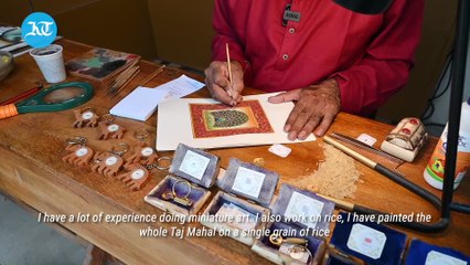 KT Storybook: How this man paints on rice with a single-hair brush