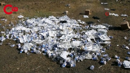 Jeopark alanında utandıran görüntü