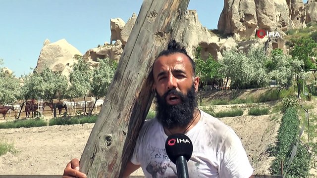 Türkiye’yi temsil edecek! Omzunda odunla Kapadokya’da koştu, görenler şaştı kaldı