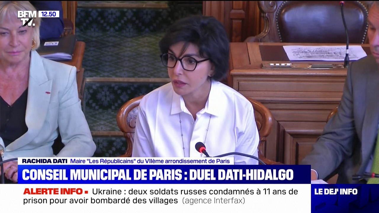 "1,7%, ça fait mal": Rachida Dati tacle Anne Hidalgo sur son score à la présidentielle dès le début du Conseil de Paris