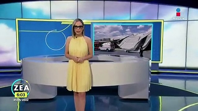 Fuertes vientos derriban techo de la termina de autobuses de Atlacomulco