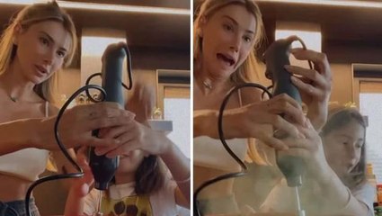 Kızıyla kurabiye yaparken mikseri çalıştıramayan Şeyma Subaşı, alay konusu oldu