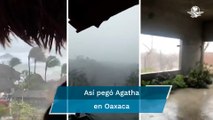 Agatha llega a la costas de Oaxaca en categoría 2 y así pegó