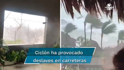 Captan la furia del huracán Agatha al impactar en costas de Oaxaca