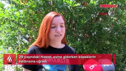 29 yaşındaki Hasret, evine giderken köpeklerin saldırısına uğradı