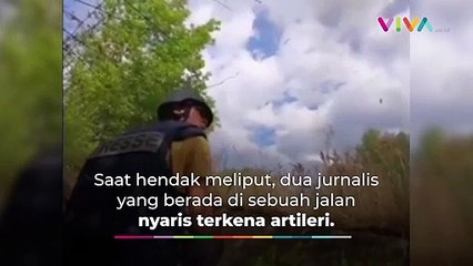 Detik-detik Jurnalis Terjun ke Parit Nyaris Kena Tembakan