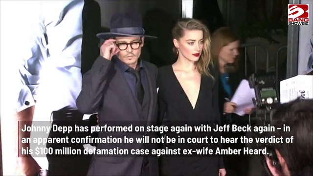 Johnny Depp fuels speciation he won't return to court as he appears on stage with Jeff Beck again