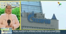 Rusia suspende suministro gasífero a empresa holandesa Gasterra