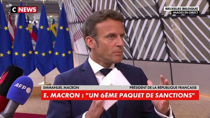 Emmanuel Macron annonce «un 6e paquet de sanctions» contre la Russie