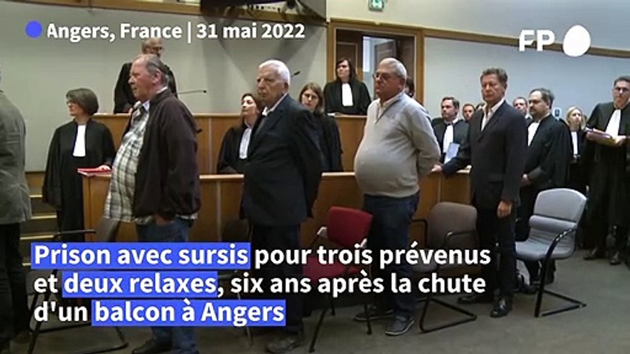 Balcon effondré d'Angers: prison avec sursis pour trois prévenus, l'architecte relaxé