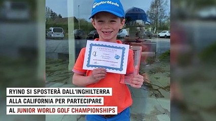 Dalla moquette di casa al Green: la storia di Ryino, fenomeno del golf a 6 anni