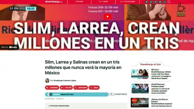 #EnVivo | #CaféYNoticias | AMLO: tramo 5 del Tren Maya continuará | Investigan a Iberdrola en España