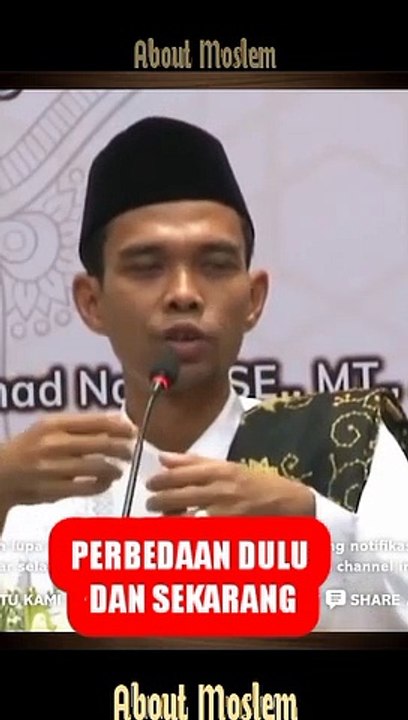 UATADZ ABDUL SOMAD TERLUCU , PERBEDAAN DULU DAN SEKARANG 