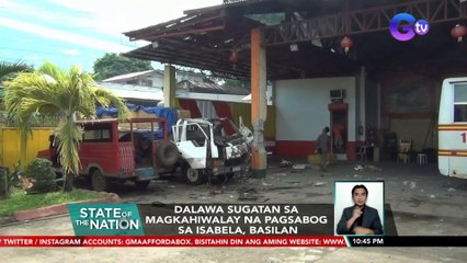 Dalawa, sugatan sa magkahiwalay na pagsabog sa Isabela, Basilan | SONA