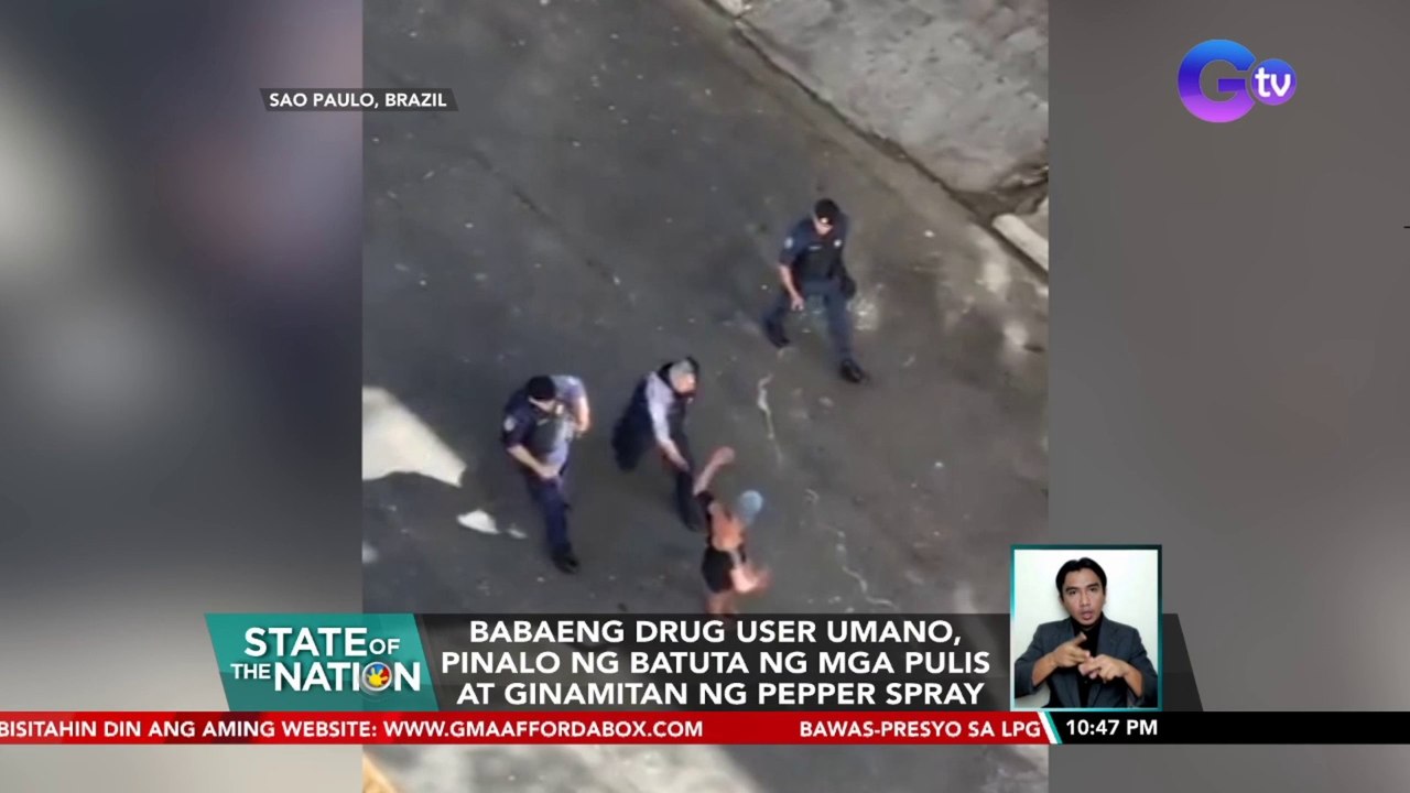 Babaeng drug user umano, pinalo ng batuta ng mga pulis at ginamitan ng pepper spray | SONA