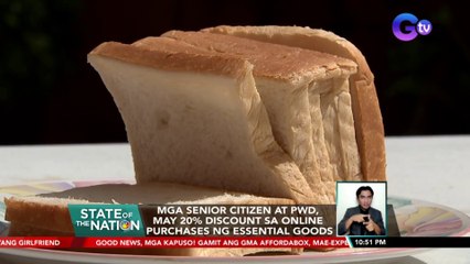 Mga senior citizen at PWD, may 20% discount sa online purchases ng essential goods | SONA