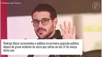 Rodrigo Mussi é flagrado em retorno ao trabalho no dia que marca 2 meses do acidente: 'Tenho um futuro pela frente'