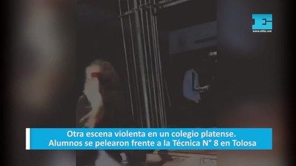 Otra escena violenta en un colegio platense. Alumnos se pelearon frente a la Técnica N° 8 en Tolosa