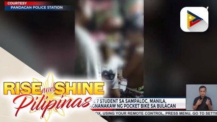 17-anyos na grade 7 student sa Sampaloc, Manila, inaresto dahil sa pagnanakaw ng pocket bike sa Bulacan