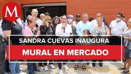 En alcaldía Cuauhtémoc inauguran mural en el mercado Juárez