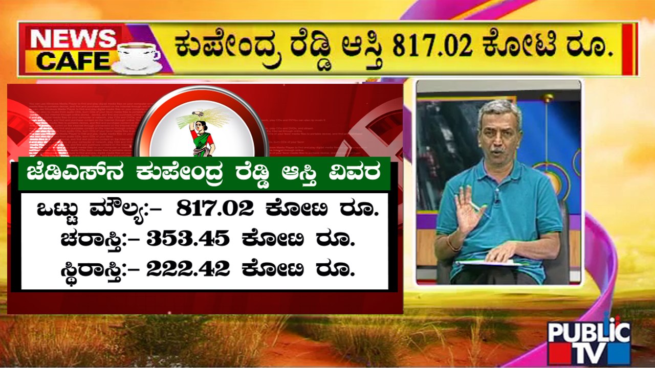 News Cafe | JD(S) Candidate Kupendra Reddy Declares Assets Worth Rs 817 Crore | HR Ranganath