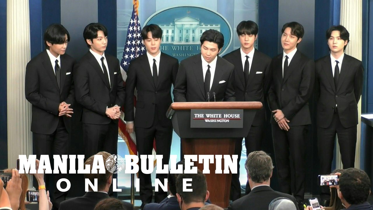 South Korean band BTS attends White House press briefing before meeting with Biden