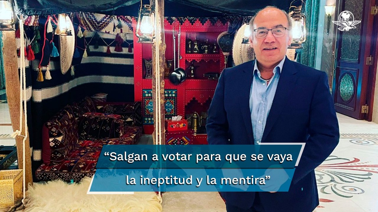Tras “chapuzón” con Checo Pérez, Calderón invita a votar "para que se vaya la ineptitud"