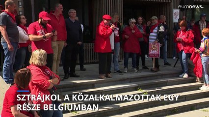 Közalkalmazotti sztrájk Belgiumban