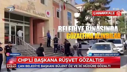 Çanakkale Çan Belediyesi'nde rüşvet operasyonu! Çan Belediye Başkanı Bülent Öz gözaltına alındı