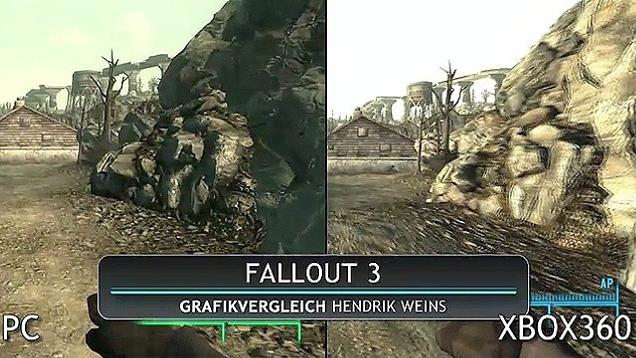 Fallout 3 - technik-check: vergleichsvideo: pc vs. xbox 360