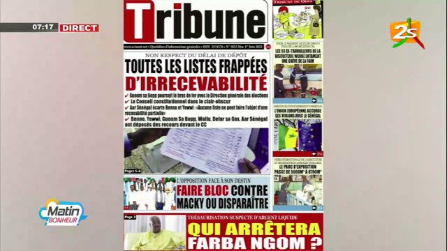 DAME MBODJ DANS MATIN BONHEUR AVEC ASTOU DIONE / MERCREDI 1ER JUIN 2022