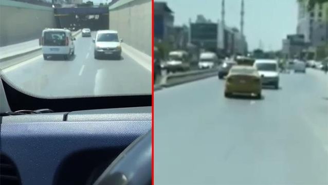 Trafikte ters yönde giden sürücüye vatandaştan tepki: Nereye kadar böyle gideceksin