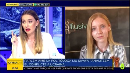 Enganchón entre Oleksandra Moltkova y Liu Sivaya en 8tv por la guerra entre Rusia y Ucrania