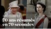 70 ans de règne d'Elizabeth II résumés en 70 secondes