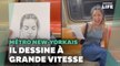 Dans le métro new-yorkais, il dessine des portraits bluffants d'inconnus