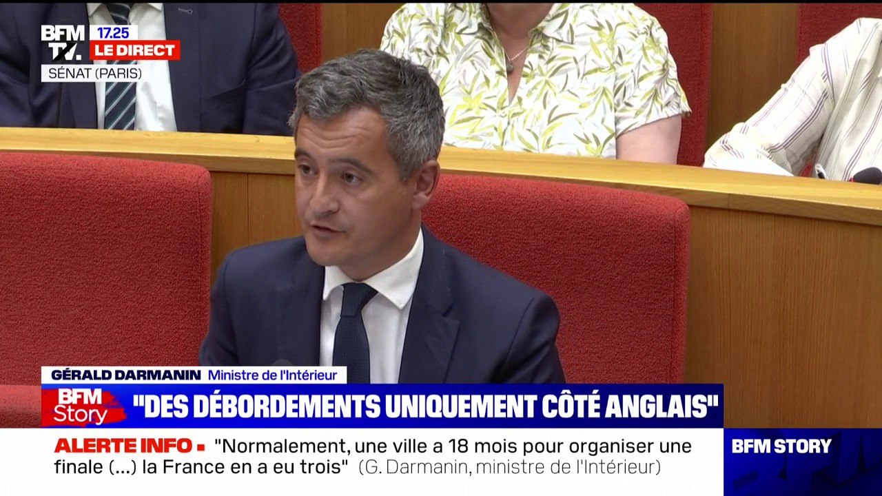 Incidents au Stade de France: "Il y avait très largement assez d'effectifs de police", assure Gérald Darmanin