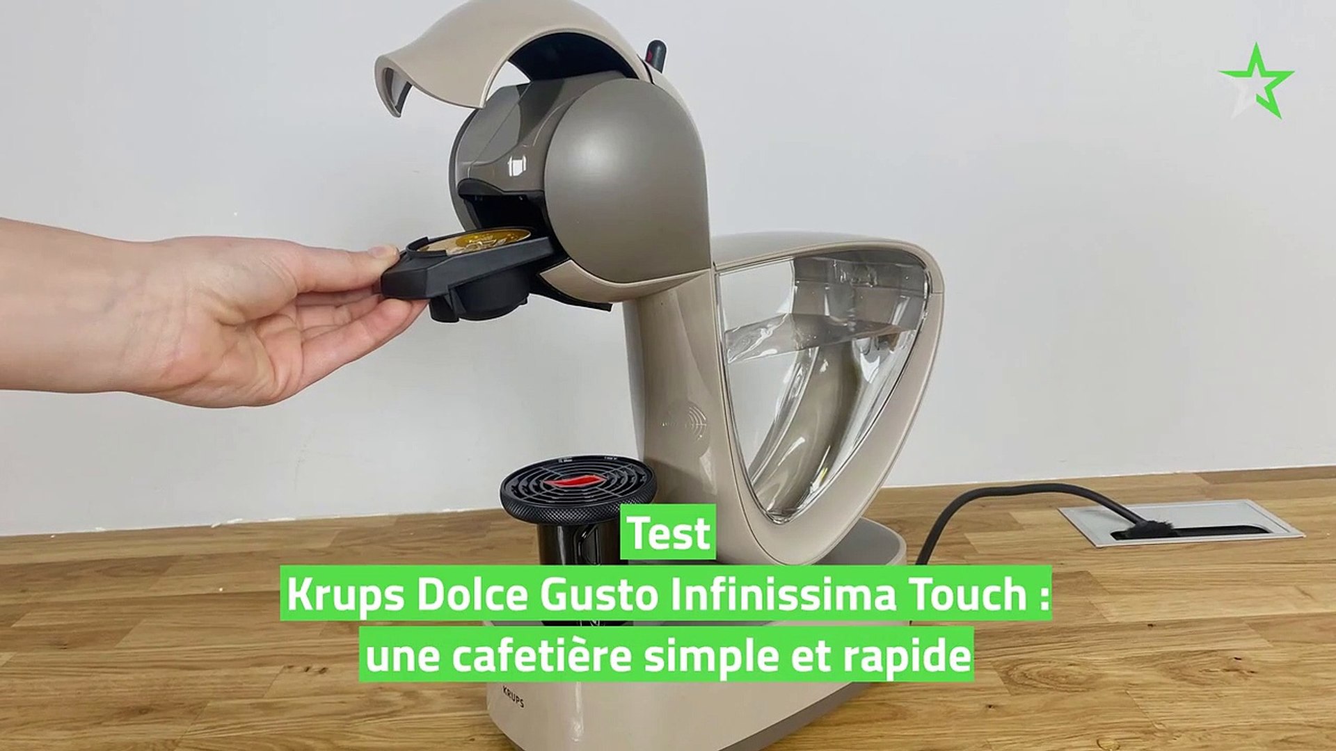 Test Krups Dolce Gusto Infinissima Touch : une cafetière abordable, simple  et rapide - Vidéo Dailymotion