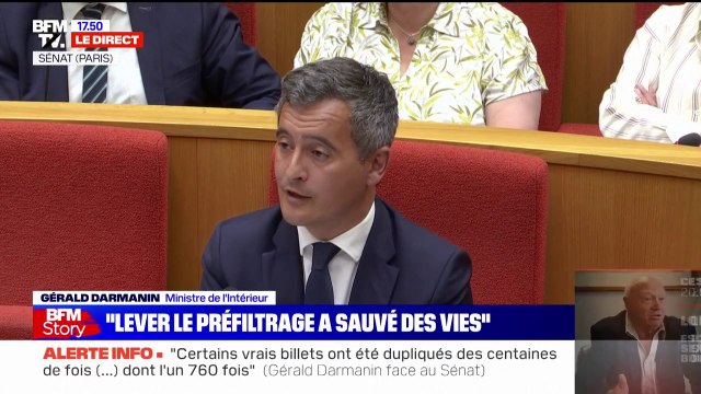 Gérald Darmanin: On doit tirer les conclusions des incidents au Stade de France