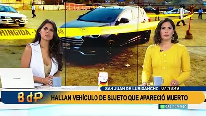 SJL: PNP encuentra vehículo que pertenecería a sujeto hallado muerto dentro de un colchón