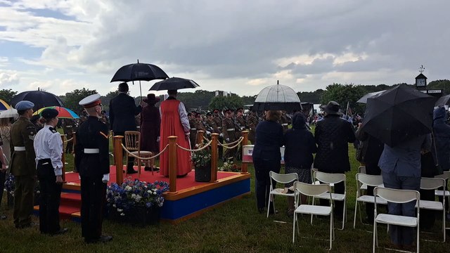 See the moment military personnel marched at the Platinum Jubilee Pageant